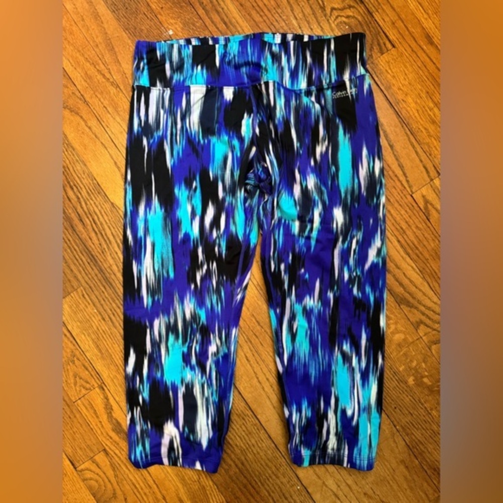 Calvin Klein Blue and Purple Leggings - Picture 1 of 3